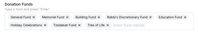 Donation funds user experience